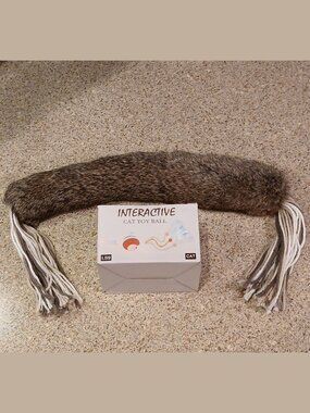 Cat Toy Bundle: Jkanti Interactive Ball & Rabbit Fur Catnip Kicker (NWT)